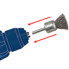 Hrncový kartáč PRO Metal clean, rovná stopka, 50 × 0,3 mm