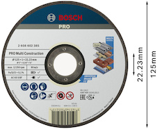 Řezací kotouč PRO Multi Material, 125 × 1 × 22,23 mm