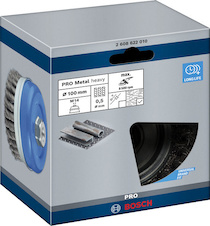 Hrncový kartáč PRO Metal heavy, 100 × 0,5 mm, závit