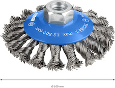 Zkosený kartáč PRO Metal heavy, 100 × 0,5 mm, závit