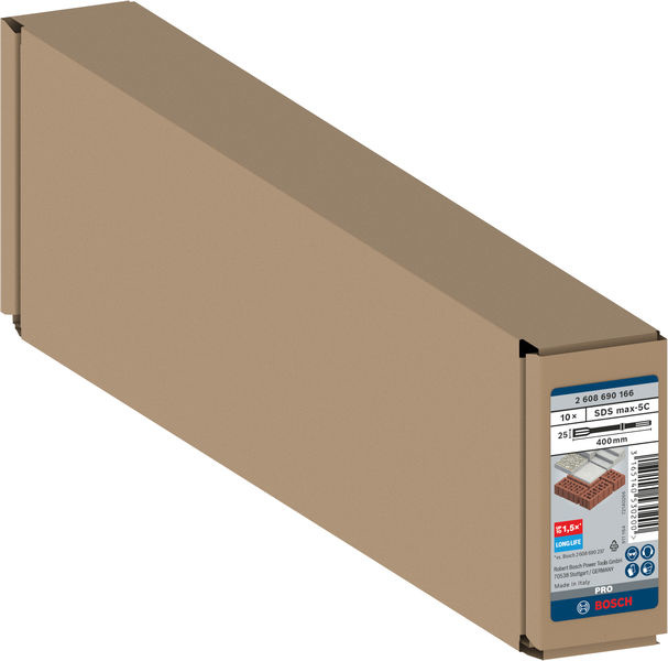 Sada plochých sekáčů PRO SDS max-5C 25 × 400 mm, 10 ks