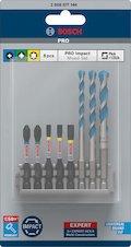 8 dílná sada PRO Impact Set s vrtákem Multi Construction a indexem Pick and Click, PH2 × 50 mm, PZ2 × 50 mm, T20 × 50 mm, T25 × 50 mm, T30 × 50 mm, MC 5/6/8 × 50 mm, 8 ks