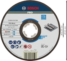 Řezací kotouč PRO Metal, 125 × 1,6 × 22,23 mm, X-Lock