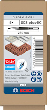 Sada špičatých sekáčů PRO SDS plus-5C 250 mm, 5 ks