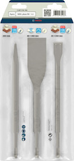 Sada sekáčů PRO SDS plus-5C, špičatý 250, na dlaždice 40 × 260, lopatkový 20 × 250 mm, 3 kusy