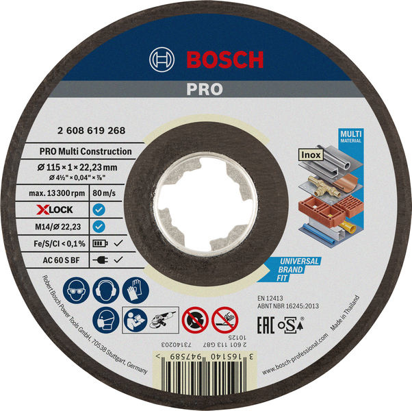 Řezací kotouč PRO Multi Material X-Lock, 115 × 1 × 22,23 mm