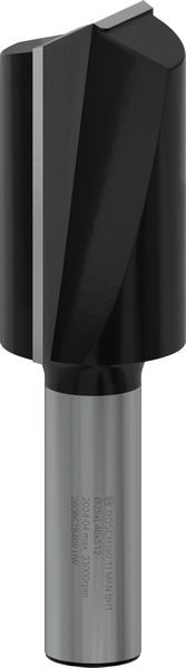 Drážkovací fréza PRO, dva břity, Ø 25 × D 40, stopka 12 mm