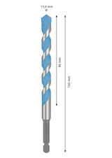 Vrták EXPERT HEX-9 Multi Construction, 11 × 90 × 150 mm
