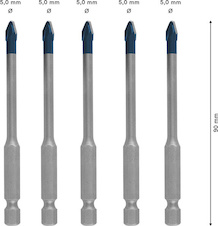 Sada vrtáků EXPERT HEX-9 Hard Ceramic, 5× 90 mm, 5 ks