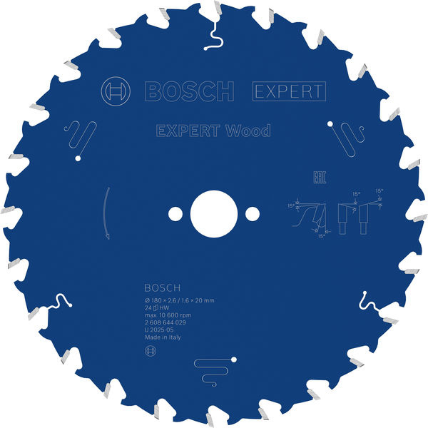 Pilový kotouč EXPERT Wood, 180 × 2,6/1,6 × 20 mm, T24