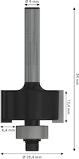 Falcovací fréza PRO, 6,4 mm, stopka 6 mm