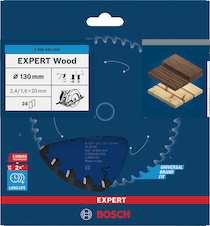 Pilový kotouč EXPERT Wood, 130 × 2,4/1,6 × 20 mm, T24