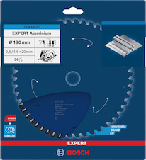 Pilový kotouč EXPERT Aluminium pro okružní pilu, 190 × 2,6/1,6 × 20 mm, T56