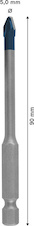 Vrták EXPERT HEX-9 Hard Ceramic 5 × 90 mm