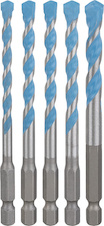 Sada vrtáků EXPERT HEX-9 Multi Construction, 5,5 × 60 × 100; 6 × 60 × 100; 6 × 60 × 100; 7 × 60 × 100; 8 × 50 × 100 mm, 5 ks