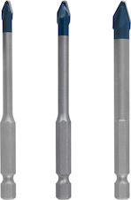 Sada vrtáků EXPERT HEX-9 Hard Ceramic, 5 × 90; 6 × 90; 8 × 90 mm, 3 ks