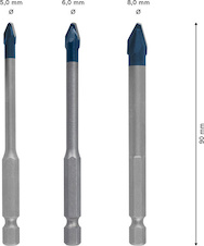 Sada vrtáků EXPERT HEX-9 Hard Ceramic, 5 × 90; 6 × 90; 8 × 90 mm, 3 ks