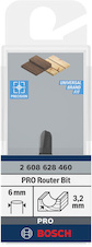 Žlábkovací fréza PRO, R 3,2, stopka 6 mm