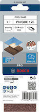 Brusný pás PRO X440, 60 × 400 mm, G60, G80, G100, 3 ks