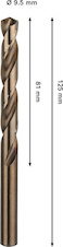 Vrták do kovu PRO Stainless Steel HSS-Co, 9,5 × 81 × 125 mm