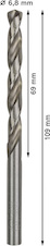Vrták do kovu PRO Metal HSS-G standardní délky, 6,8 × 69 × 109 mm, 10 ks