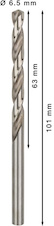 Vrták do kovu PRO Metal HSS-G standardní délky, 6,5 × 63 × 101 mm, 10 ks