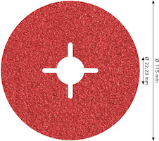 Fíbrový kotouč PRO R780, 115 mm, P36