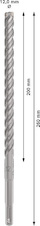 Vrták do betonu PRO SDS plus-5X, 12 × 200 × 260 mm
