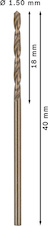 Vrták do kovu PRO Stainless Steel HSS-Co, 1 × 18 × 40 mm, 10 ks