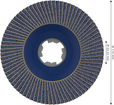 Lamelový brusný kotouč PRO X571, lomené provedení, 115 mm, G60, X-Lock
