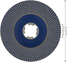 Lamelový brusný kotouč PRO X571, lomené provedení, 115 mm, G80, X-Lock