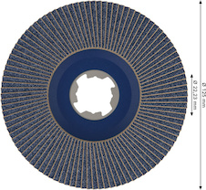 Lamelový brusný kotouč PRO X571, lomené provedení, 125 mm, G120, X-Lock