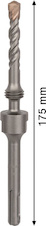 PRO SDS plus Adapter, jeden kus, 175 mm, M16
