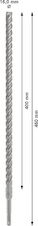 Vrták do betonu PRO SDS plus-5X, 16 × 400 × 460 mm