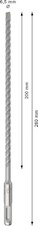Vrták do betonu PRO SDS plus-5X, 6,5 × 200 × 260 mm, 10 ks