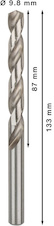 Vrták do kovu PRO Metal HSS-G standardní délky, 9,8 × 87 × 133 mm, 5 ks
