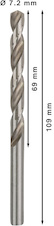 Vrták do kovu PRO Metal HSS-G standardní délky, 7,2 × 69 × 109 mm, 10 ks