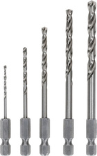 Sada vrtáků do kovu PRO Metal HSS-G Hex, 5 ks