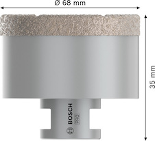 Vrtací korunka pro suché vrtání PRO Ceramic dry, 68 × 35 × 14 mm