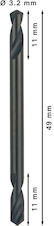 Oboustranný vrták do kovu PRO Metal HSS-G, 3,2 × 11 × 49 mm, 10 ks