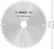 Pilový kotouč PRO Multi Material pro okružní pilu, 216 × 2,5 × 30 mm, T60
