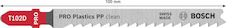 Pilový plátek pro přímočaré pily PRO Plastics PP clean T102D, 100 mm, 2 ks