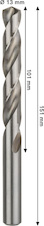 Vrták do kovu PRO Metal HSS-G, 13 × 101 × 151 mm