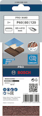 Brusný pás PRO X440, 65 × 410 mm, G60, G80, G100, 3 ks