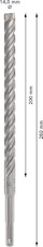 Vrták do betonu PRO SDS plus-5X, 14 × 200 × 260 mm