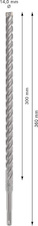 Vrták do betonu PRO SDS plus-5X, 14 × 300 × 360 mm