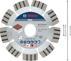 Diamantový kotouč PRO Abrasive, 115 × 22,23 mm