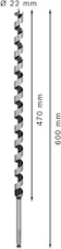 Hadovitý vrták PRO Wood, 22 × 470 × 600 mm