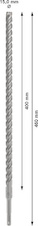 Vrták do betonu PRO SDS plus-5X, 15 × 400 × 460 mm