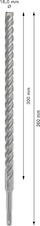 Vrták do betonu PRO SDS plus-5X, 16 × 300 × 360 mm